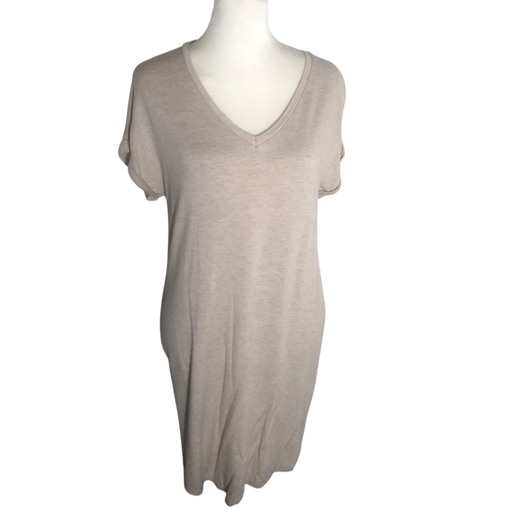 Antistar beige shirt sleeve tunic dress Sz Small
